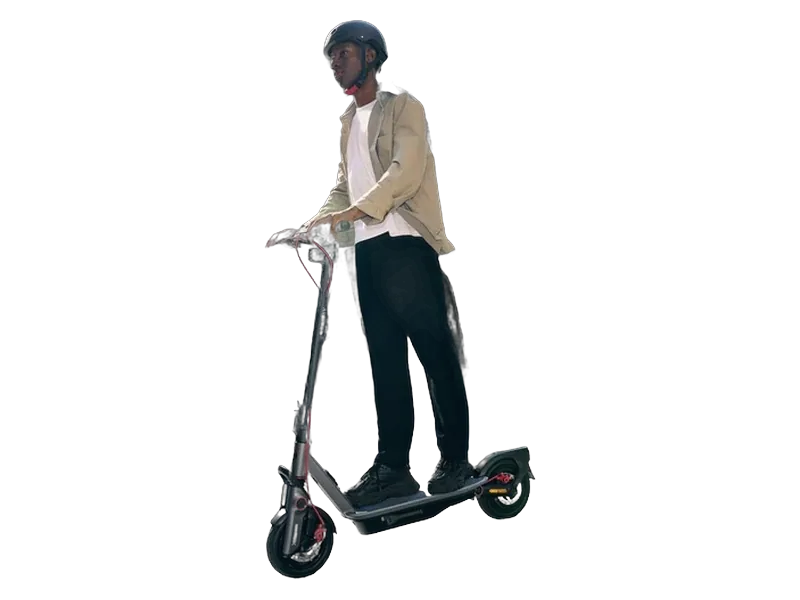 Rider on a Segway F3 Pro e-scooter